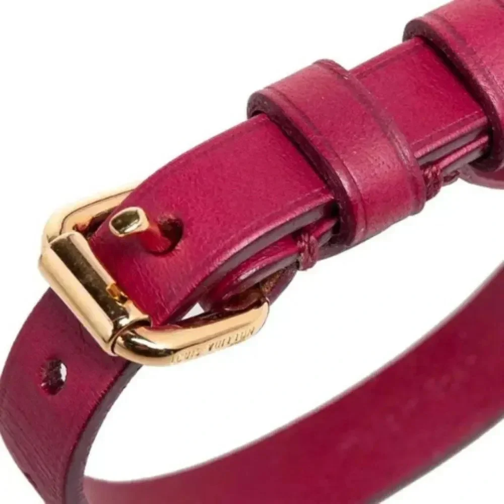 Louis Vuitton Women's Burgundy Leather Maison Wrap Bracelet